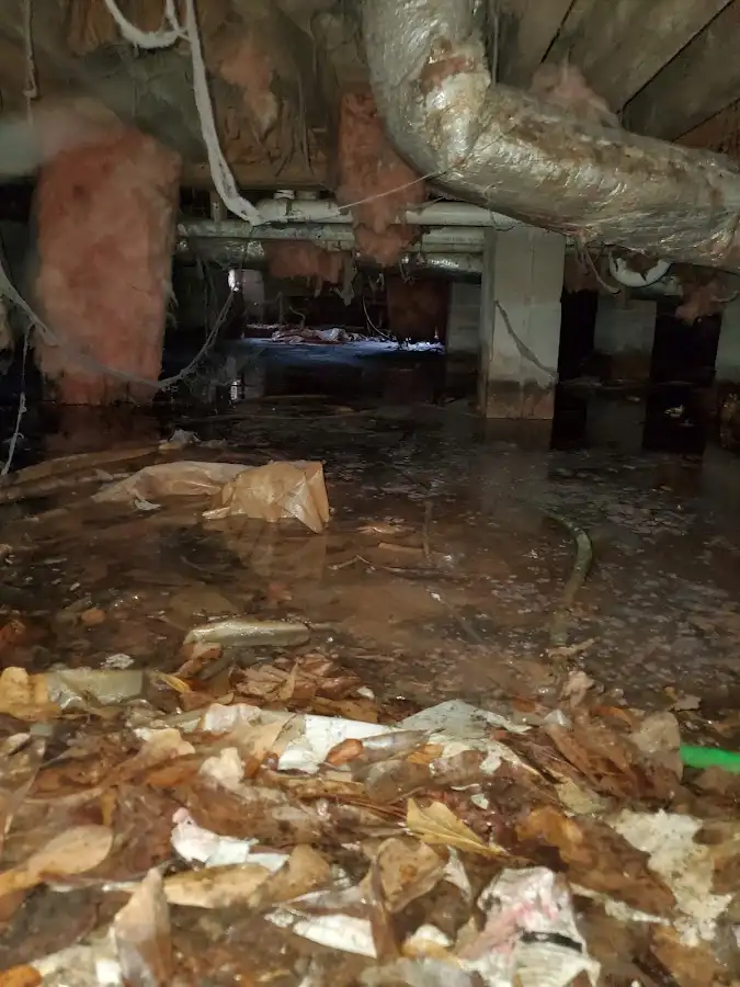 Crawl space flood assessment for Commercial Water Damage Restoration in Struthers