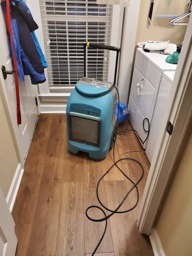Commercial dehumidifier deployed for Flood Damage Cleanup in Struthers